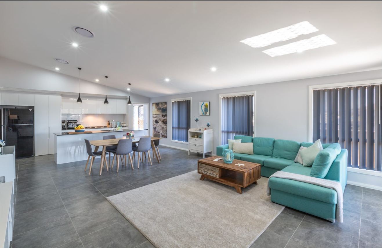 Living area interior finished by OnlyBuilds