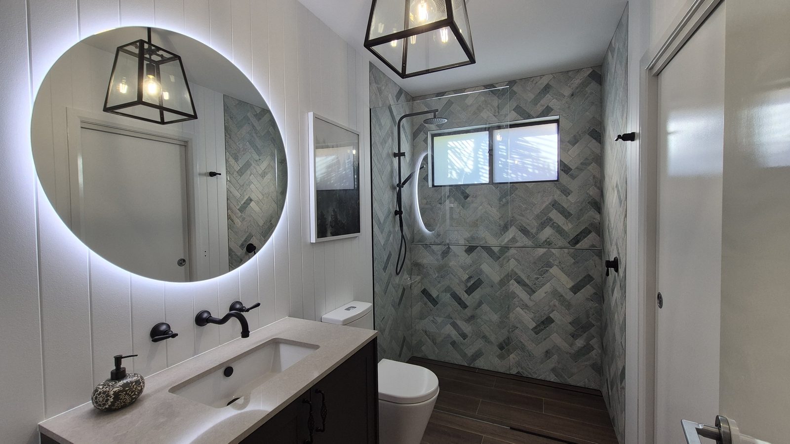 Harrington Park powder room renovation, completed room