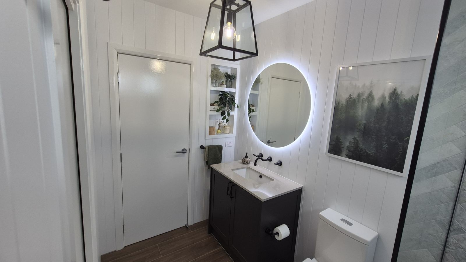 Powder room renovation completed by OnlyBuilds in Harrington Park
